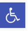 Capture d'écran d'un bouton permettant d'ouvrir un menu accessibilité, le bouton possède une icône de fauteil roulant