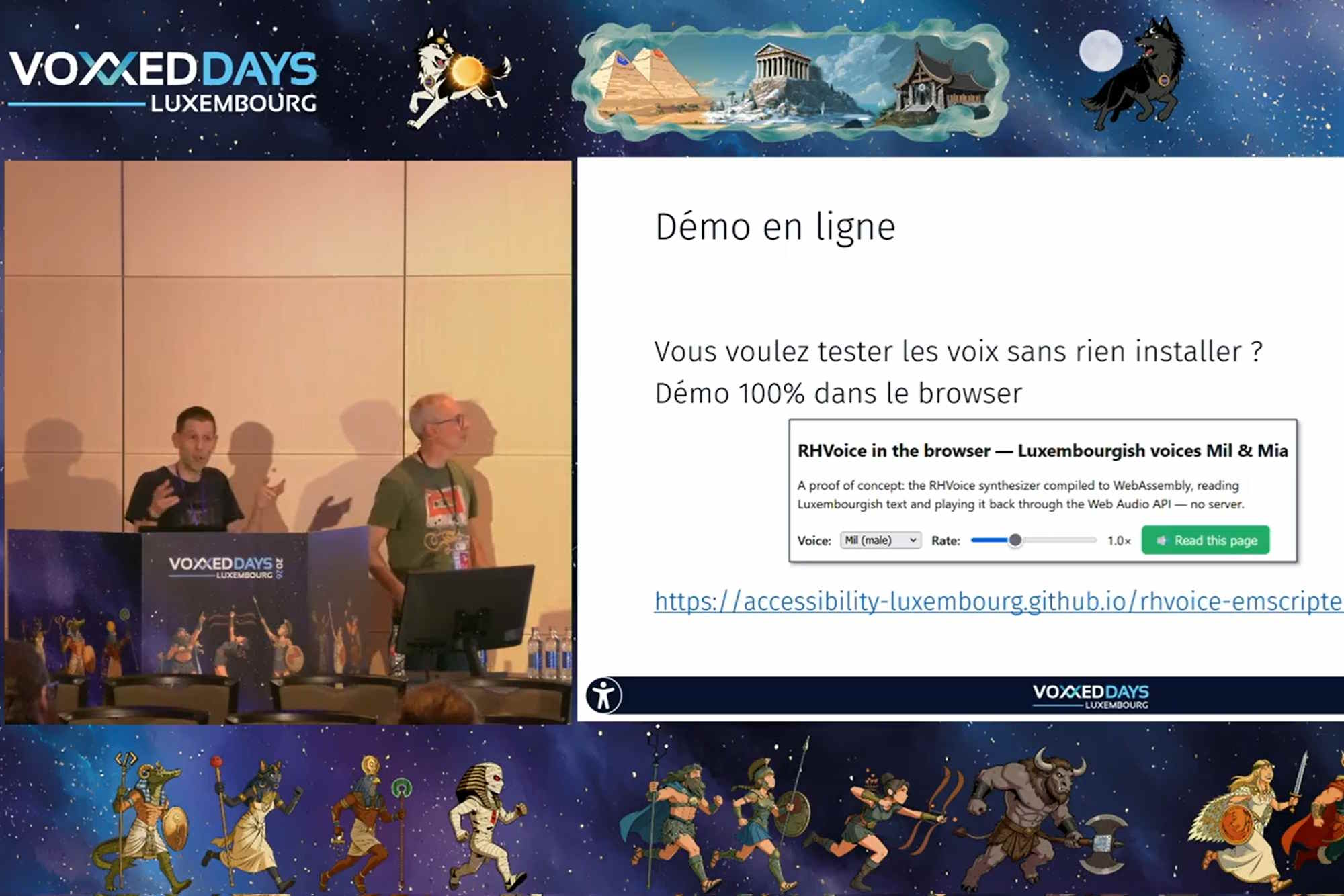 Alain Vagner and Dominique Nauroy present the Luxembourgish speech synthesis project